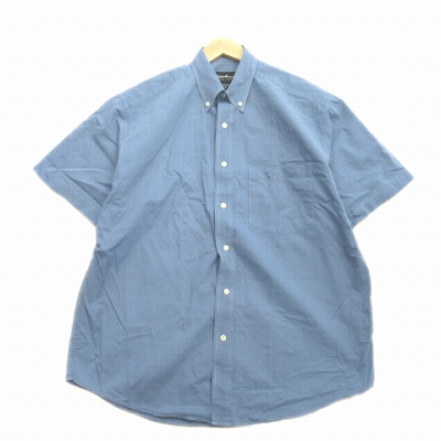 エディーバウアー Eddie Bauer ボタンダウン シャツ カットソー 無地 ブルー 青 メンズ 10 メンズ 026 ベクトルパーク