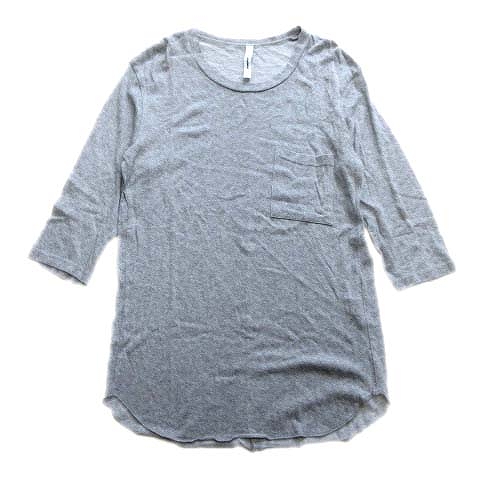 アタッチメント Attachment ヨーロッパレーヨンプレーティングクルーネック7分袖 Tシャツ カットソー 裾ラウンド 胸ポケット Aj51 258 1 杢グレー メンズ 10 026 ベクトルパーク