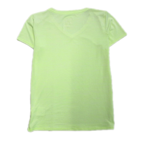 ナイキ Nike Tシャツ カットソー Vネック 半袖 ロゴ 刺繍 ワンポイント L 黄緑 グリーン レディース 10 026 ベクトルパーク