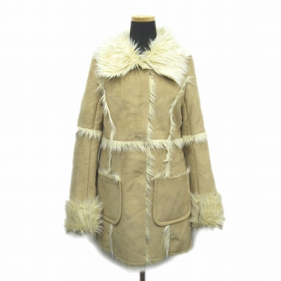 ジルスチュアート Jill Stuart ムートン コート ジャケット ブルゾン アウター 092 M キャメル ベージュ レディース 17 10 レディース 026 ベクトルパーク