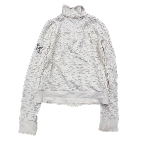 フレンチコネクション French Connection Fcuk Jeans ハイネック スウェット ジップアップ ジャケット ブルゾン カットソー ロゴ 刺繍 長袖 Xs 白 ホワイト ブラウン レディース ５ レディース 026 ベクトルパーク