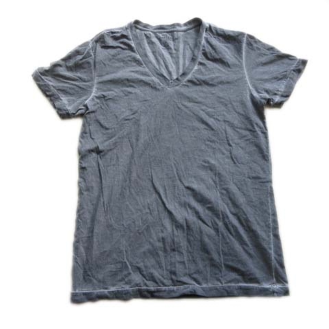 オスクレン Osklen ビンテージ加工 Tシャツ カットソー Vネック S グレー メンズ 11 026 ベクトルパーク