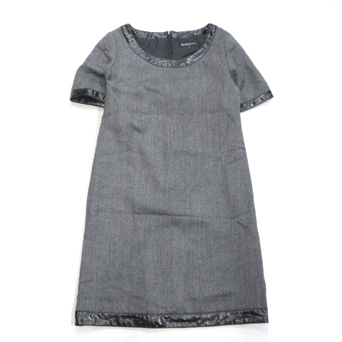 B Y ユナイテッドアローズ Beauty Youth ビューティー ユース ウール 切替 ワンピース チュニック カットソー 半袖 グレー 黒 1626 2 1227 レディース 10 026 ベクトルパーク