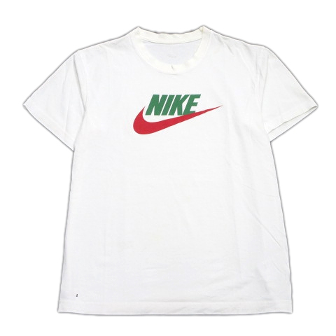 ナイキ Nike ロゴ プリント Tシャツ カットソー 半袖 丸首 白 ホワイト レディース 026 ベクトルパーク