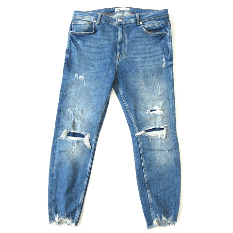 美品 ザラ Zara デニム スリム パンツ ダメージ リペア 加工 ストレッチ 44 青 ブルー メンズ メンズ 026 ベクトルパーク 美品 ザラ Zara デニム スリム パンツ ダメージ リペア 加工 ストレッチ 44 青 ブルー メンズ メンズ 026 ベクトルパーク