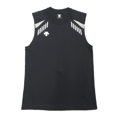 デサント Descente スポーツウェア タンクトップ ノースリーブ カットソー ロゴ プリント 黒 白 メンズ 026 ベクトルパーク