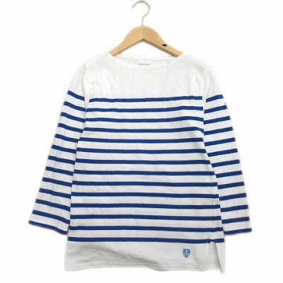 オーチバル Orcival オーシバル 七分袖 ボーダー Tシャツ カットソー 1 ブルー ホワイト レディース 10 レディース 026 ベクトルパーク