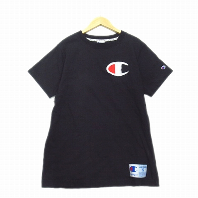 チャンピオン Champion エックスガール X Girl ビッグロゴ 刺繍 Tシャツ カットソー クルーネック S ブラック 黒 レディース 29 11 レディース 026 ベクトルパーク