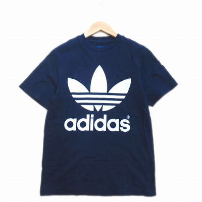 アディダスオリジナルス Adidas Originals ビッグロゴ Tシャツ カットソー クルーネック Xs ネイビー メンズ 3 11 メンズ 026 ベクトルパーク