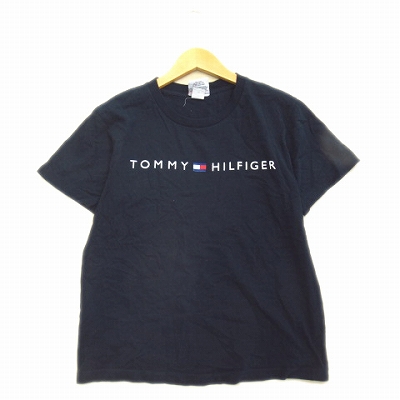 トミーヒルフィガー Tommy Hilfiger ビッグロゴ Tシャツ カットソー クルーネック M ダークネイビー系 メンズ 26 11 メンズ 026 ベクトルパーク