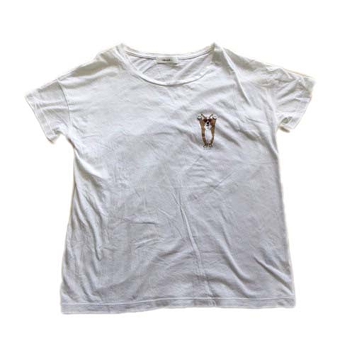 ニコアンド Niko And コーギー プリント Tシャツ カットソー ワイド イヌ アニマル 白 レディース 11 026 ベクトルパーク