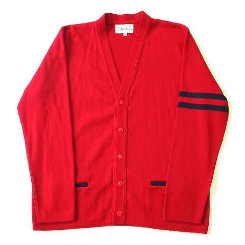 ニッチ Niche ライン ニット カーディガン カットソー 長袖 38 赤 紺 メンズ 11 メンズ 026 ベクトルパーク