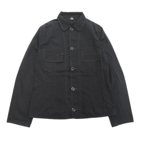 美品 03ss ワイズ Y S ヨウジヤマモト Yohji Yamamoto コットン シャツ ジャケット ブルゾン オールド アーカイブ 黒 ブラック レディース 11 レディース 026 ベクトルパーク