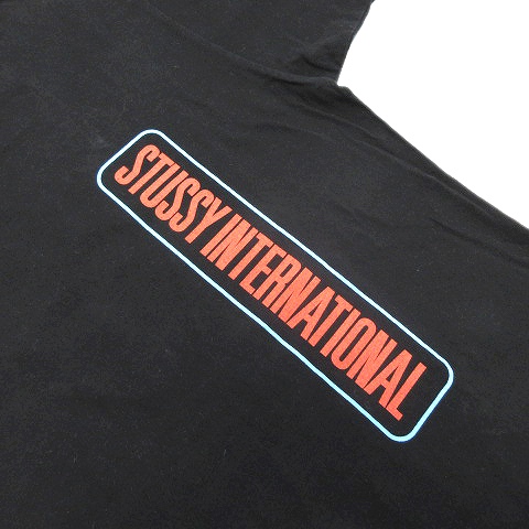 ステューシー Stussy Stussy International ロゴ プリント Tシャツ カットソー 半袖 L 黒 ブラック 赤 青 メンズ 11 メンズ 026 ベクトルパーク