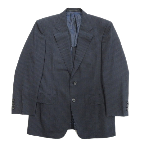 バーバリー ロンドン Burberry London ストライプ テーラード ジャケット ブレザー ウール 背抜き 春夏 Ab4 紺 ネイビー メンズ 11 メンズ 026 ベクトルパーク
