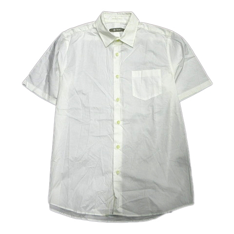 ナノユニバース Nano Universe サマー シャツ カットソー ストレッチ 半袖 胸ポケット L 白 ホワイト メンズ 11 026 1801 ベクトルパーク