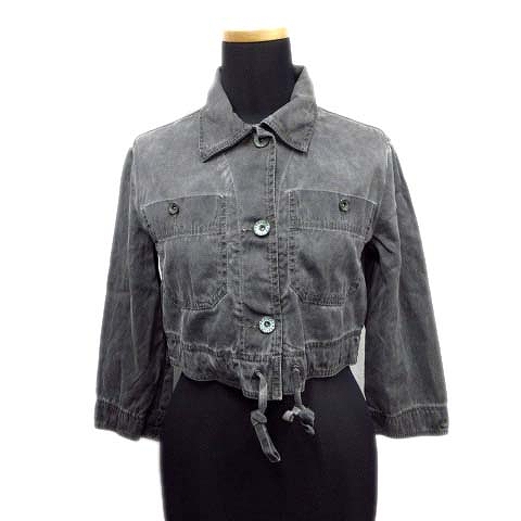 リプレイ Replay ショート デニム ジャケット ブルゾン ガール 刺繍 星 スタッズ Xs グレー レディース 12 026 ベクトルパーク