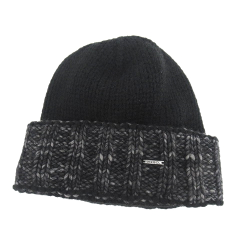 DIESEL ニット帽 ブラック ディーゼル DIESEL ブラック ニット帽 DIESEL ブラック ビーニー DIESEL