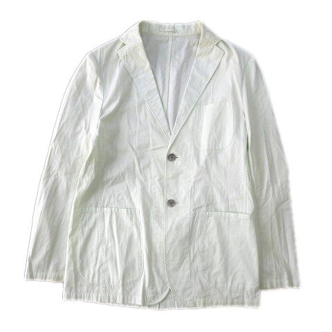 ランバン Lanvin ストライプ 切替 コットン テーラード ジャケット ブレザー 背抜き 2b 薄手 Cs10 52 サイズ48 薄緑 メンズ 11 メンズ 026 ベクトルパーク ランバン Lanvin ストライプ 切替 コットン テーラード ジャケット ブレザー 背抜き 2b 薄手 Cs10 52 サイズ48 薄緑 メンズ 11 メンズ 026 ベクトルパーク