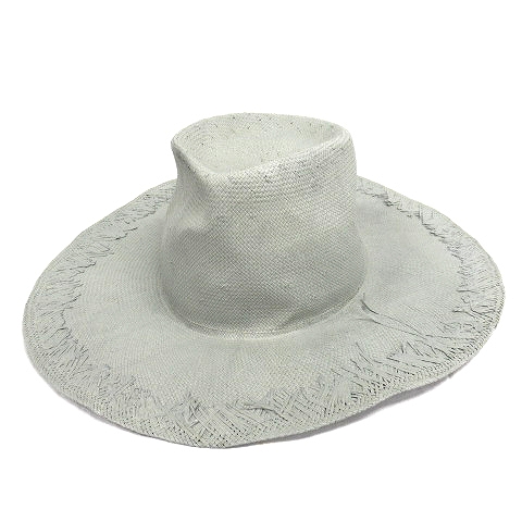 美品 レナードプランク Reinhard Plank 中折れ ロングブリム ハット 帽子 つば広 グレー メンズ 12 メンズ 026 ベクトルパーク