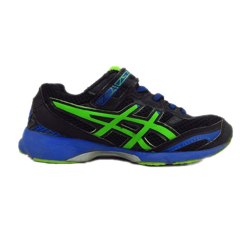 アシックス Asics ベルト スニーカー シューズ 靴 サイドライン メッシュ Tkb2 19cm 黒 ブラック 緑 キッズ ジュニア 11 キッズ 026 ベクトルパーク