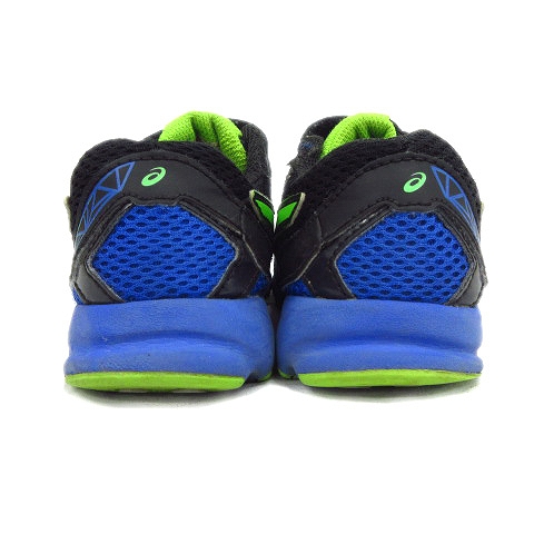 アシックス Asics ベルト スニーカー シューズ 靴 サイドライン メッシュ Tkb2 19cm 黒 ブラック 緑 キッズ ジュニア 11 キッズ 026 ベクトルパーク