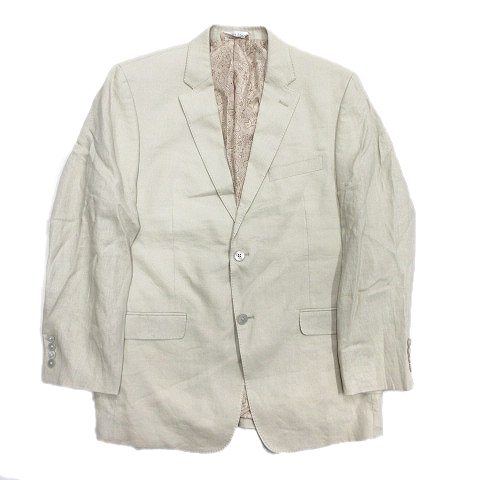 未使用品 ローレン ラルフローレン Lauren Ralph Lauren Macy S Men S Store 裏地 ペイズリー柄 リネン スーツ セットアップ ジャケット パンツ Slim Fit 42r ベージュ メンズ 12 メンズ 026 ベクトルパーク