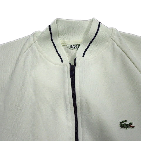 LACOSTE　ラコステ　ジャージ　トラック　ジャケット　ビンテージ　ホワイト 80s LACOSTE／ラコステ トラックジャケット ジャージ ホワイト