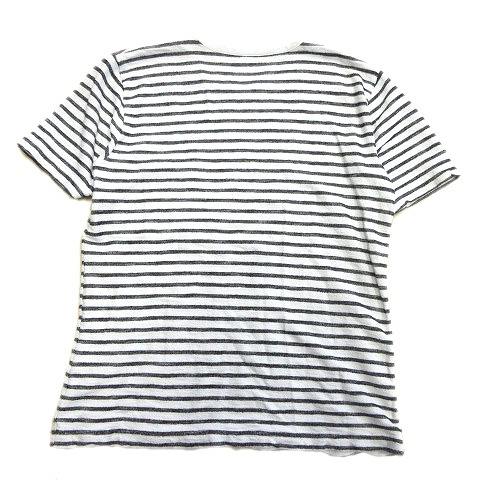 スリードッツ Three Dots ボーダー タオル地 Tシャツ カットソー M 白 黒 メンズ 12 メンズ 026 ベクトルパーク