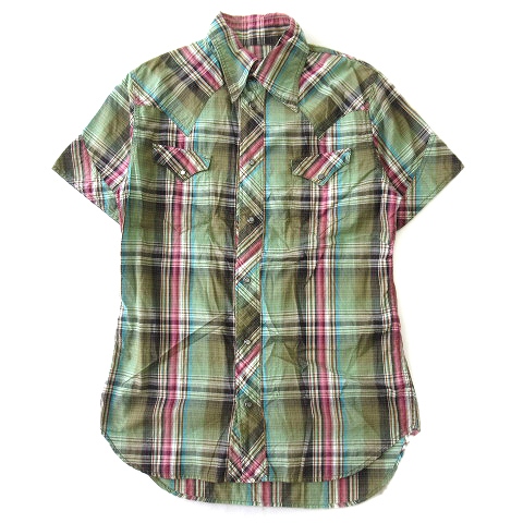 美品 ティーエムティー Tmt チェック シャツ カットソー 半袖 M マルチ メンズ 12 メンズ 026 ベクトルパーク