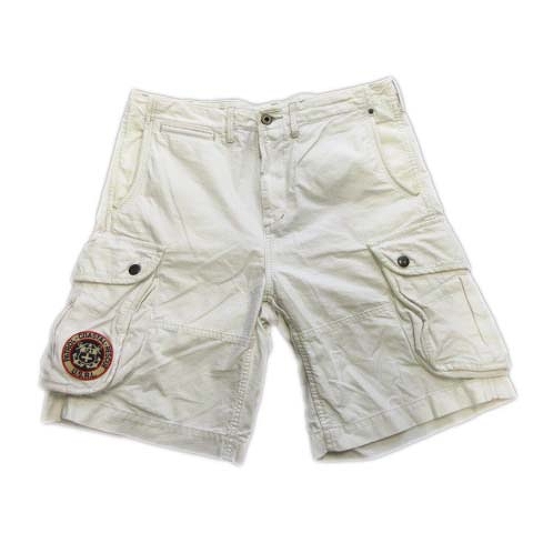 ポロ ラルフローレン Polo Ralph Lauren ショート ハーフ カーゴ パンツ エンブレム ワッペン サイドアジャスター 30 白 ホワイト メンズ 12 026 ベクトルパーク