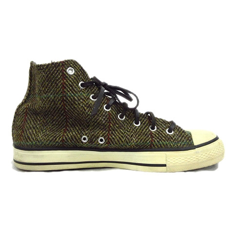 ハリスツイード Harris Tweed ツイード ハイカット スニーカー シューズ 靴 レザー 靴紐 27 5cm 茶 ブラウン メンズ 12 メンズ 026 ベクトルパーク