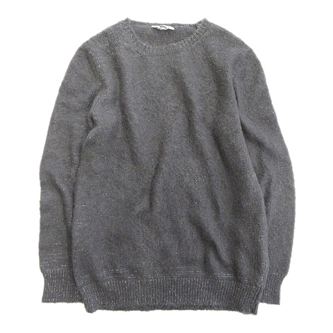 美品 ベッドフォード Bed J W Ford モヘア ブレンド ラメ混 ニット セーター 起毛 2 グレー メンズ １ メンズ 026 ベクトルパーク