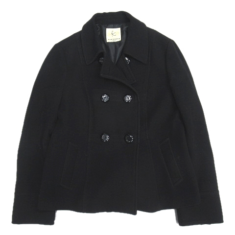 クミキョク 組曲 Kumikyoku ウール Pコート ピーコート ジャケット ブルゾン 6 黒 ブラック レディース １ レディース 026 ベクトルパーク