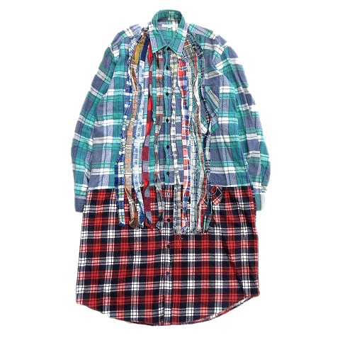 リビルド バイ ニードルス Rebuild By Needles 再構築 ロング ネルシャツ カットソー ブラウス チェック シャツ コート フリル リメイク 2 マルチ メンズ メンズ 026 ベクトルパーク