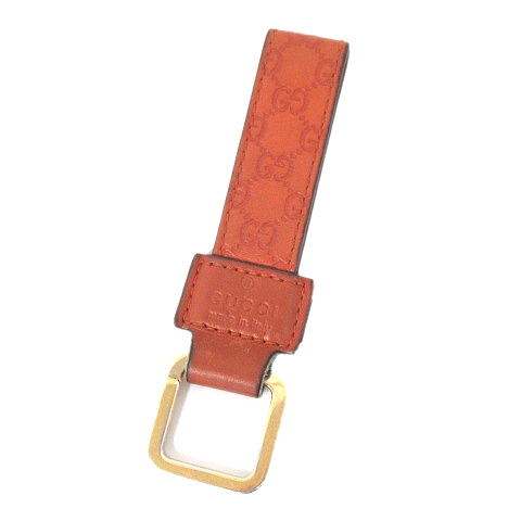 グッチ Gucci レザー マイクログッチシマ キーリング キーチェーン キーホルダー アクセサリー 茶 ブラウン メンズ レディース その他 026 ベクトルパーク