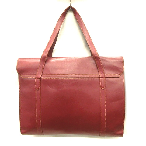 カルティエ Cartier マストライン レザー ハンド バッグ ブリーフケース 書類鞄 肩掛け オールド ヴィンテージ エンジ ボルドー メンズ レディース 026 ベクトルパーク