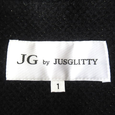 ジャスグリッティー Jusglitty アンゴラ混 コート ジャケット ブルゾン 5940 サイズ1 黒 ブラック レディース １ レディース 026 ベクトルパーク