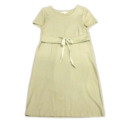 ラピスルーチェパービームス Lapis Luce Per Beams ワンピース カットソー ベルト 半袖 38 ベージュ 66 0708 2444 レディース ２ 026 ベクトルパーク