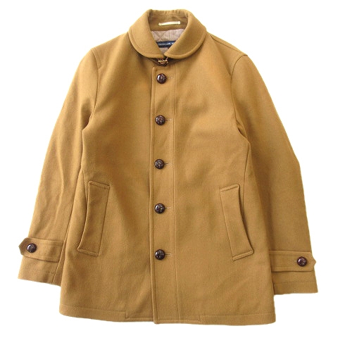 美品 グリーンレーベルリラクシング ユナイテッドアローズ Green Label Relaxing ウール コート ジャケット ブルゾン カウレザー ベルト 牛革 3225 139 1617 サイズs キャメル メンズ ２ メンズ 026 ベクトルパーク