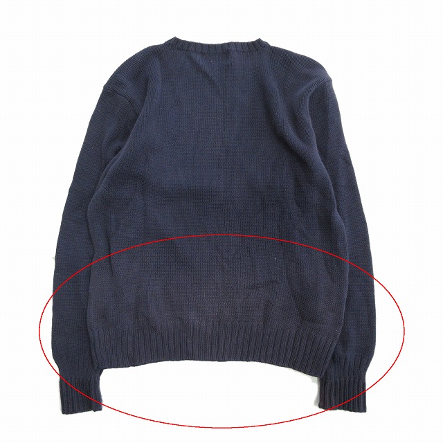 ポロスポーツ Polo Sport ラルフローレン ポニー ロゴ コットン ニット セーター 長袖 オールド ビンテージ アーカイブ M 紺 ネイビー メンズ ３ メンズ 026 ベクトルパーク