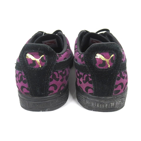 プーマ Puma Suede Anml スエード アニマル スニーカー シューズ ローカット レオパード 豹柄 02 サイズ23cm 黒 ブラック 紫 パープル レディース ３ レディース 026 ベクトルパーク