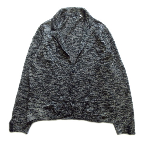 ディーゼル Diesel ニット テーラード ジャケット ブレザー カーディガン メランジ ウール リネン M 黒 ブラック グレー メンズ ３ 026 ベクトルパーク