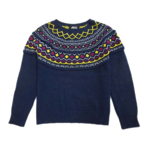 ジルバイジルスチュアート Jill By Jillstuart 総柄 ニット セーター カットソー 長袖 F ネイビー マルチ レディース ３ 026 ベクトルパーク
