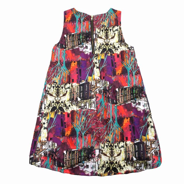 美品 バーニーズニューヨーク Barneys New York 総柄 バルーンスカート ワンピース カットソー ノースリーブ マルチ レディース ４ レディース 026 ベクトルパーク