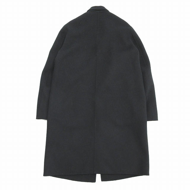美品 17aw アクネ ストゥディオズ Acne Studios メルトンウール チェスター コート ジャケット オーバーサイズ 46 黒 ブラック メンズ メンズ 026 ベクトルパーク
