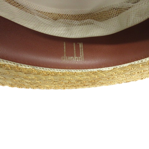 未使用品 ダンヒル dunhill カンカン帽 ストローハット 麦わら帽子 