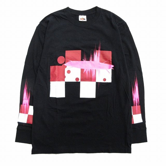 美品 アンダーカバー Undercover プリント 長袖 Tシャツ カットソー M 黒 ブラック 白 ピンク 赤 メンズ メンズ 026 ベクトルパーク