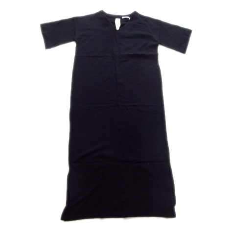 未使用品 ページボーイ Page Boy ロング ワンピース カットソー Vネック 無地 F 黒 レディース 026 ベクトルパーク