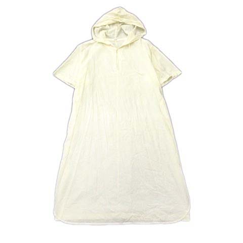 未使用品 ニコアンド Niko And フーディー ビッグ ワンピース カットソー プルオーバー 半袖 F 白 ホワイト レディース 026 ベクトルパーク